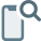 Search phone directory with magnify glass layout icon