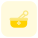 Ayurveda medication mortar and pestle with grinding meds icon