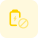 No power or battery banned indication logotype icon