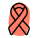 Cancer ribbon symbol isolated on a white background icon