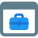 Online job portal website briefcase on a web browser icon