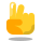 Mão fazendo sinal de paz icon