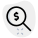 Money lookup concept for investment in large options icon