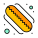 iconos-planos-de-hotdog-externos-de-ee-uu-color-lineal icon