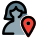 Online location of a user working globally icon