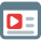 Descriptive video and a text body for online blogging website icon