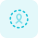 Cancer awareness programme with a ribbon logotype isolated on a white background icon