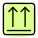 Upwards instruction for large item storage and handling icon