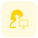 Single woman user using a monitor for real time feedback icon