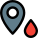 Location for the blood bank isolated on a white background icon