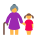 Großmutter mit einem Mädchen icon