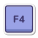 tecla f4 icon