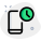 Mobile phone timer or stopwatch function logotype icon