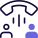 Phone call conversation between two businessmen layout icon