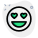 Hugging expression emoji shared on instant messenger icon