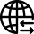 Internet connectivity with data packet uplink and downlink icon