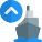 Loading shipping items in cargo ship up sign icon