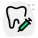 Local anesthesia for tooth removal isolated on a white background icon