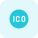 ICO logotype isolated on a white background icon