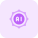 Machine learning Technology with integrated AI isolated on a white background icon