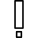 A punctuation mark indicating an exclamation symbol icon