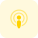 Podcasts player logotype, where they can discover and listen to the world's podcasts. icon