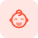 Happy baby smile with open mouth grinning icon