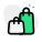 Shopping bag of different size for purchasing items icon