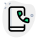 Mobile phone with with hand receiver layout icon