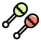 Maracas Music instrument for rattling sound layout icon