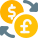 Dollar to euro money exchange service, forex exchange icon