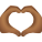 Herz-Hände-mittel-dunkler-Hautton-Emoji icon