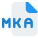 An MKA file is a audio file saved in the Matroska multimedia container format icon