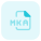 An MKA file is a audio file saved in the Matroska multimedia container format icon