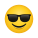 rosto sorridente com óculos de sol icon