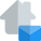 House mailbox parcel service isolated on a white background icon