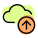 Content online uploaded on cloud drive system icon