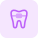 Braces for the teeth to overcome the misalignment of teeth growth icon