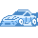 corredor de autos pixel icon