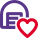 Favorite storage unit logotype with heart shape icon