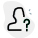 Question mark for user to solve problems icon