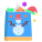 Flat Christmas shopping icon