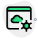 Cloud server setting on a web browser icon