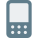 Old fachioned cell phone with physical keyboard icon