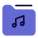 Music folder for collection of songs from different artists icon