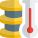 Database Limited storage meter full isolated on a white background icon