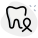Maintaining a better oral hygiene with Ribbon logo isolated on a white background icon