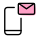 Mobile with email notification and envelope logotype icon