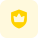 Crown in sheild shaped premium membership logotype icon