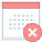 Calendar Delete icon